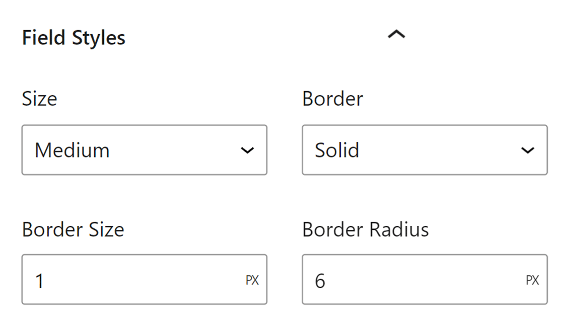 available-field-styles - WPForms 可用的字段样式选项