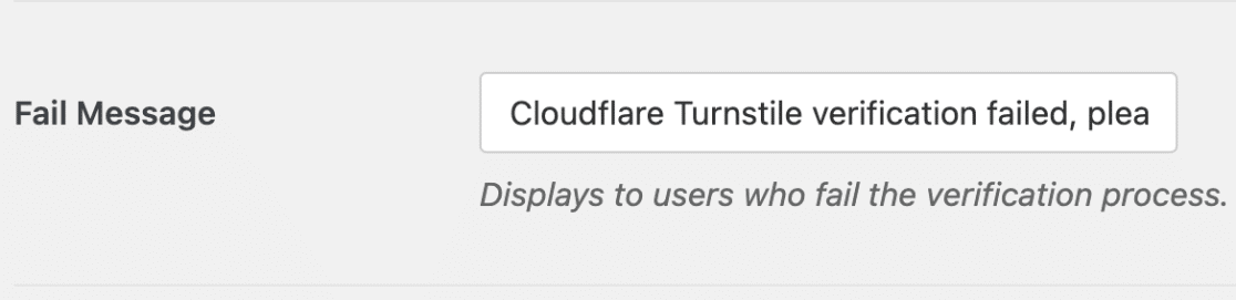 Configure Fail Message 配置失败消息