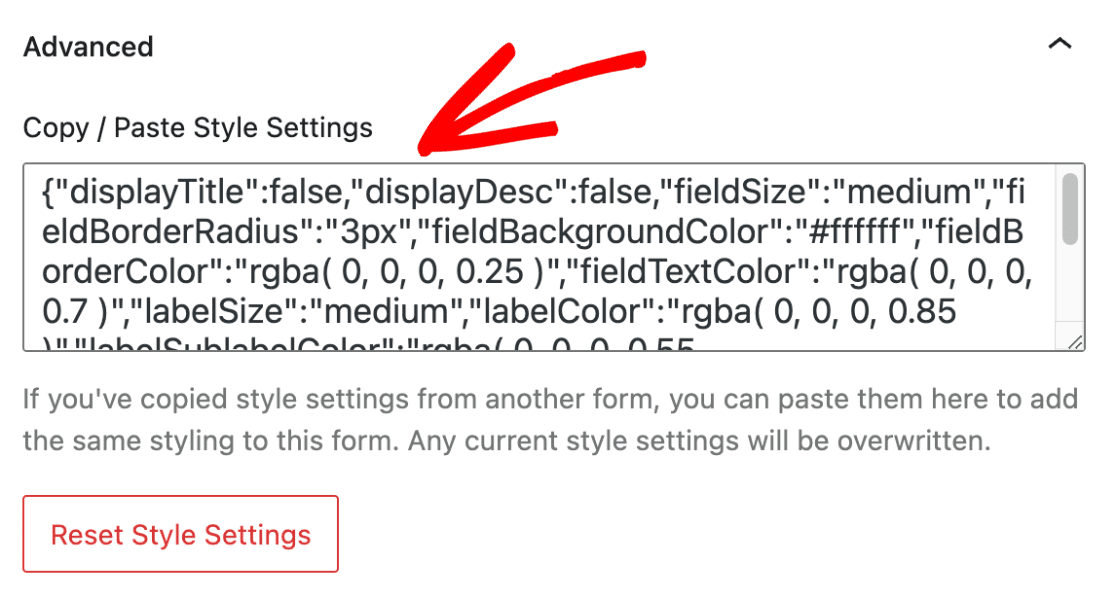 Copy Paste Style Settings 复制粘贴样式设置