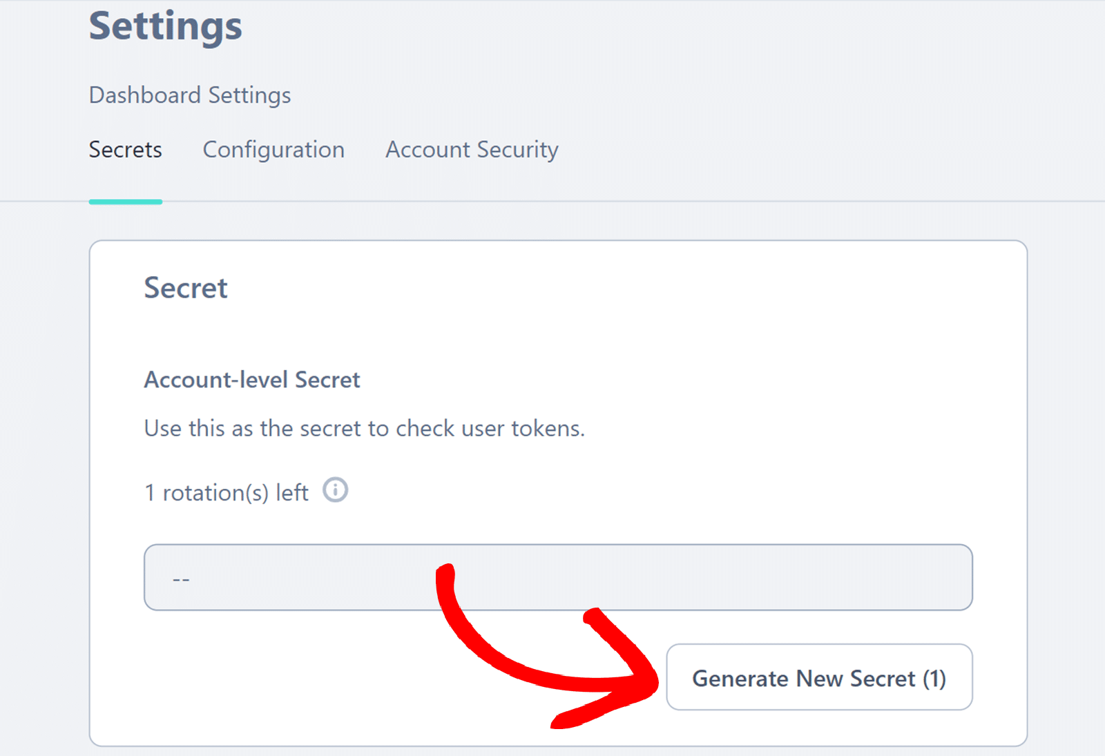 generate-new-secret-hcaptcha - WPForms Get New Secret Key button