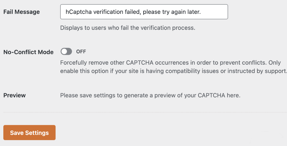 Additional hCaptcha Configurations additional hCaptcha configurations