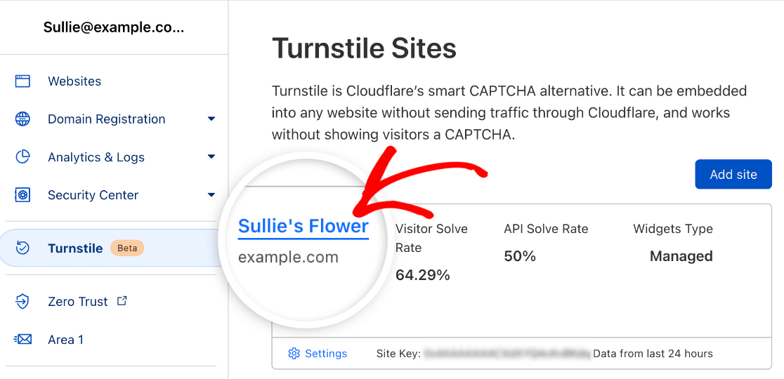 Select Site Name 选择站点名称
